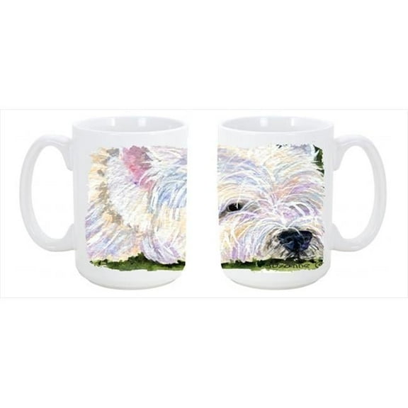 Westie Dishwasher Safe Microwavable Ceramic Coffee Mug 15 oz.