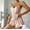 Beige, variant on YHAJDS Sleepwear With Built In Bra Cool Feel Satin Sleeveless Camisole And Shorts Set