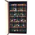 thumbnail image 2 of DECOMIL - 60 Spoon Rack Display Case Holder Wall Cabinet, UV Protection, Lockable (Cherry Finish), 2 of 4
