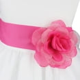 thumbnail image 6 of TiaoBug Flower Girls Wedding Bridesmaid Dress Sleeveless Princess Bowknot Prom Birthday Party Ball Gown Rose 2, 6 of 7