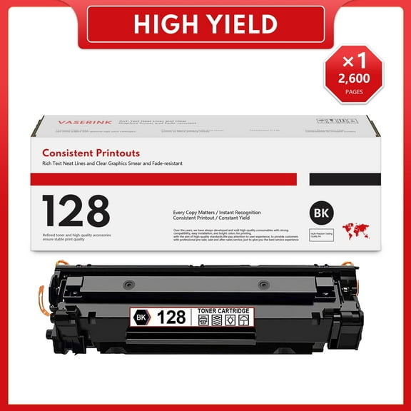 128 Toner Cartridge : CRG-128 Toner Replacement for Canon ImageCLASS D530 D550 MF4412 Printer, 1 Black