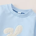 thumbnail image 6 of MEZZALL Easter Outfit Baby Girl Boy Long Sleeve Crewneck Bunny Embroidery Romper Jumpsuit Cute Clothes 0-18 Months, 6 of 6