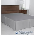 thumbnail image 2 of Full Size Box Pleated Bedskirt - 100% Microfiber - 14" Deep Pocket - Hotel Quality Bedskirt - Light Gray., 2 of 4