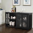 thumbnail image 4 of Dinaza Buffet Table 42inch Kitchen Storage Cupboard Dining Room Storage Cabinet with Glass Door Sideboard, 4 of 9