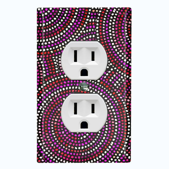 Metal Light Switch Plate Cover Colorful Safari African Tribal Art Pattern SFR023
