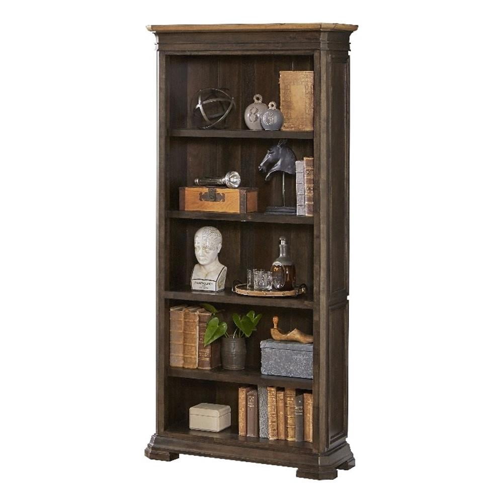 Pemberly Row Set of 3 Executive Desk w/ Power Center & Filing Cabinet & Bookcase