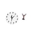 thumbnail image 5 of Reloj de pared,Reloj de pared con bailarina,reloj decorativo colgante.,Relojes de pared silenciosos Reloj decorativo de tiempo silencioso,Figura de cabeza de ciervo,Adorno de cabeza de, 5 of 8