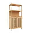 thumbnail image 3 of Freestanding Bamboo Organizer with Wide Tabletop - Tidy Entryway Things, 3 of 6