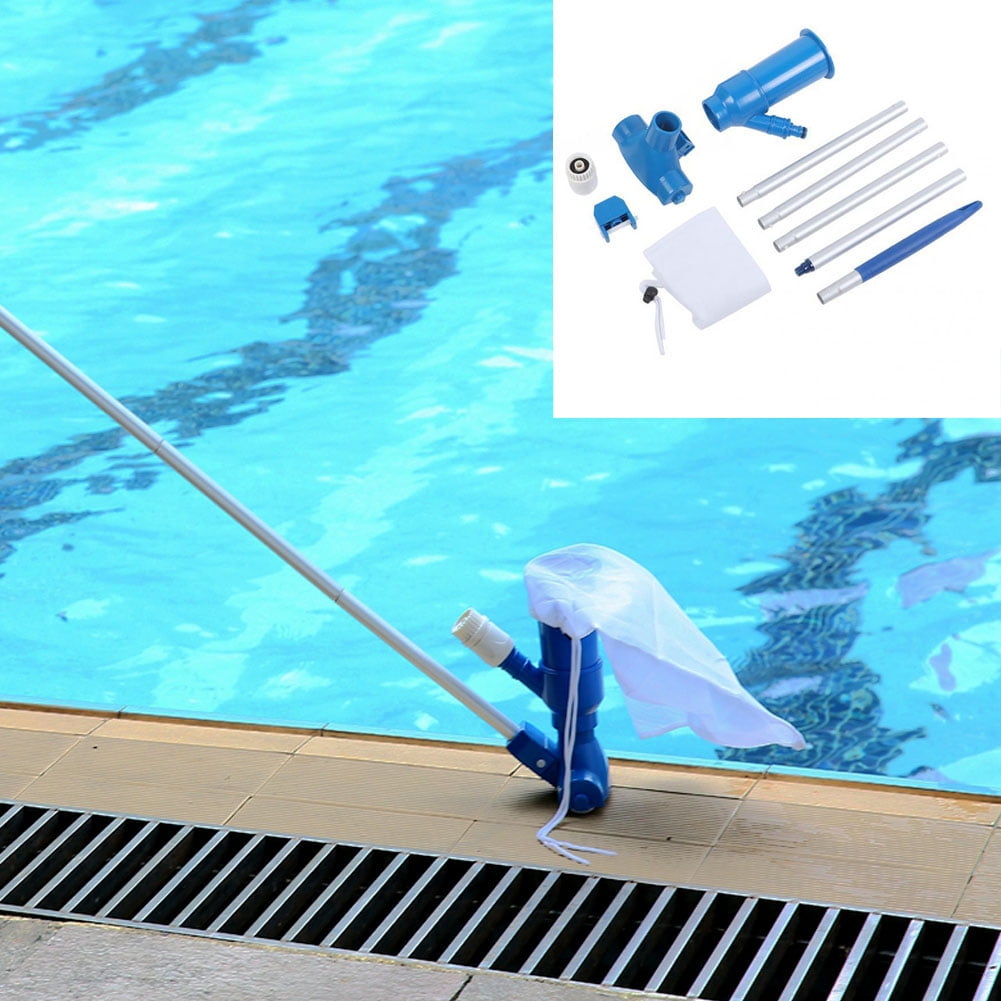 Pool Pond Vacuum Cleaner Fountain Swimming Pool Vacuum Jet 5 Pole Sections Suction Tip Connector