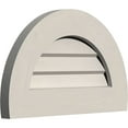 thumbnail image 2 of 18"W x 9"H Half Round Gable Vent (23"W x 14"H Frame Size): Primed, Non-Functional, Smooth Western Red Cedar Gable Vent w/ Decorative Face Frame, 2 of 12