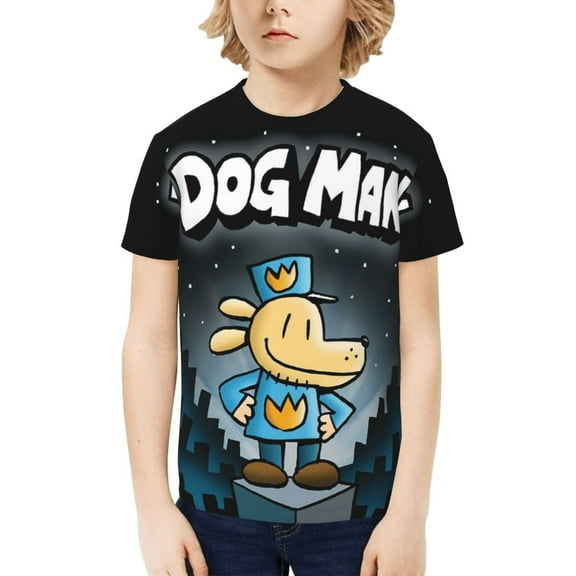 Dog Man T-shirt Graphic Short Sleeve Top Shirts Fashion Cartoon Tees