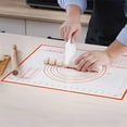 thumbnail image 3 of Silicone Baking Mat Medium (15.7'x19.7') with Measurement Indicators, Non-Slip, Pastry Mat Sheet for Dough Pie Crust Rolling Mats for Making Cookies, Macarons, Bread, Baking Supplies - Pack of 2, 3 of 6