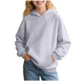 thumbnail image 4 of Girls Hoodies Sweatshirts Girl'S Hoodie Long Sleeve Soft Sweatshirt Graphic Hoody Kids Cute Pullovers Top Clothes For Girls And Boys Grey 4-5 Years, 4 of 7