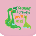 thumbnail image 4 of Inktastic My Grammy and Grandpa Love Me Grandson Dinosaur Boys Baby Bib, 4 of 4