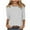 Gray, variant on HomeGardon 3/4 Length Sleeve Womens Tops,Womens Shirts Fashion Women's Casual Print Round Neck T-shirt Blouse,S-XXXXXL