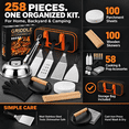thumbnail image 3 of MoonTrek 258Pcs Griddle Accessories Kit, Stainless Steel Grill Tools for Blackstone Outdoor BBQ, 3 of 8