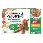 Purina Beneful Dog Food Freshly Prepared Meals Variety Pack Wet Dog Food with Gravy, 10 oz, 12 Pack
