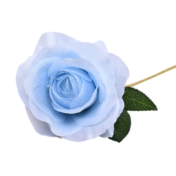 Flor de rosa artificial realista, rama de flor de seda falsa para el hogar, la oficina, la boda, la mesa de centro, jarrón DIY, decoración de flores artificiales