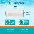 thumbnail image 3 of Hurricane Filters HF9478-01 Advanced Pool Spa Cartridge Filter Replacement, 3 of 4