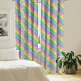 thumbnail image 2 of Ambesonne Geometric Window Curtains, LGBTIQ Pride Print Art, Each 28" W x 63" L, Pink Shamrock Green, 2 of 4