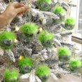 thumbnail image 2 of 12-Pack Grinch Baubles Christmas Tree Hanging Baubles Balls Ornaments - Green Elf with Fuzzy Hair De, 2 of 5