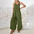 thumbnail image 5 of BangWanChi Womens Jumpsuits Overalls Wide Leg Casual Womens Fashion Summer Solid Pocket Casual Sleeveless Suspender Jumpsuit, 5 of 5