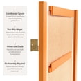 thumbnail image 4 of Red Lantern 7 ft. Tall Jute Shoji Screen - 4 Panel - Honey, 4 of 6