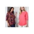 thumbnail image 5 of Jessica London Women's Plus Size Stretch Cotton Lattice Boatneck Tunic, 5 of 5