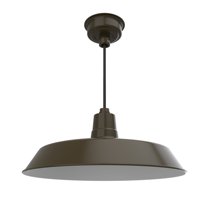 22" Vintage Pendant Barn Light in Mahogany Bronz