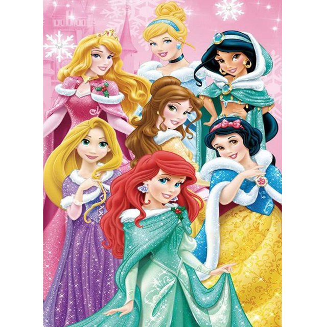 Cuadros Decorativos Disney Princess 5D DIY Diamond Painting Kits Full Square Drill Wall Decor (F949) Likrtyny embutido en tela