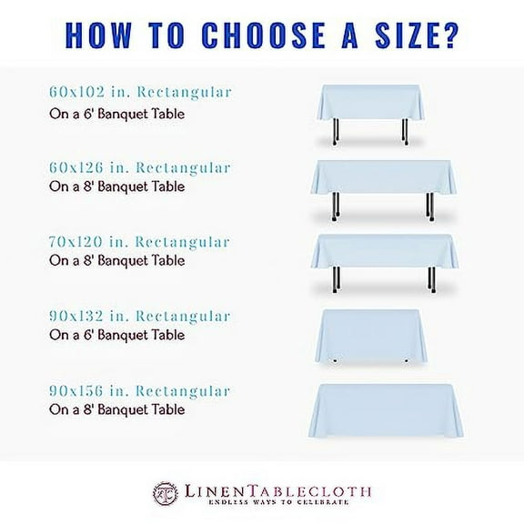 LTC LINENS 5-Pack Rectangular Tablecloths 90 in x 156 in with Rounded Corners - Grey/Silver Table Covers for 8 ft Tables with Floor-Length Drop - Polyester Fabric Cloth for Wedding, Party