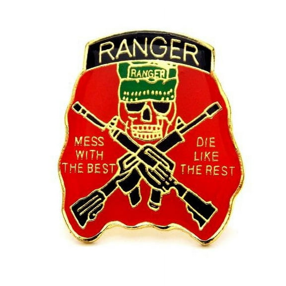 Wholesale Lot of 12 Army Ranger mess With best Die With The Rest Hat Lapel Pins TG045 ( 12 Pins)