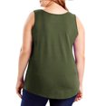 thumbnail image 4 of Women's Plus Size Tank Top Cotton Blend Sleeveless Crew Neck T-Shirts Tops Casual Tees Tunics Shirts, 4 of 5