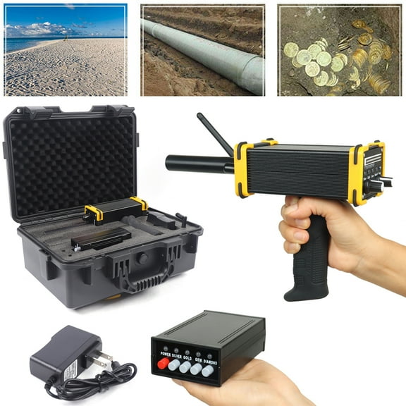 ChicHomey Mini GR-100 Red Metal Detector with Remote Sensing, 30m Depth Detection, Adjustable for Gold, Silver, Gems, and Catacombs with Voice Alert