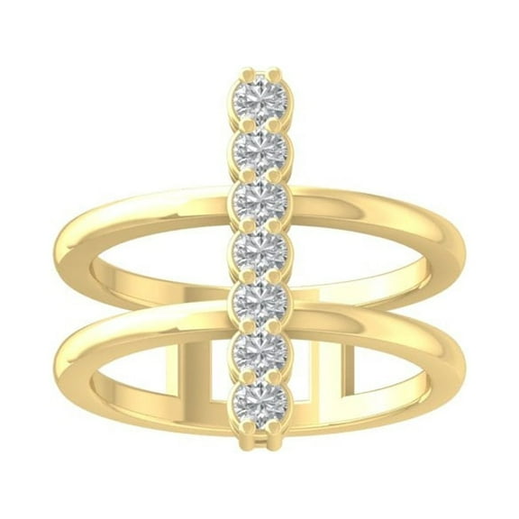 ARAIYA FINE JEWELRY 14K Yellow Gold Lab Grown Diamond Wedding Band Ring (1/2 cttw, D-F Color, VS Clarity) Size 5.5