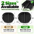 thumbnail image 6 of Reusable Divided Air Fryer Silicone Liner, Square Cooking Tray Insert, Raised Ridges for Grease Drainage, Built-In Side Handles for Easy Lifting, Akmoler, 6 of 8