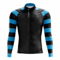 thumbnail image 3 of Maillot de ciclismo de invierno para hombre, ropa de ciclismo de manga larga con rayas, ropa térmica de malla/polar para primavera y otoño, ropa para bicicleta de montaña RIGHTTRACK, 3 of 5