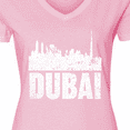 thumbnail image 4 of Inktastic Dubai City Skyline with Grunge Women's V-Neck T-Shirt, 4 of 5