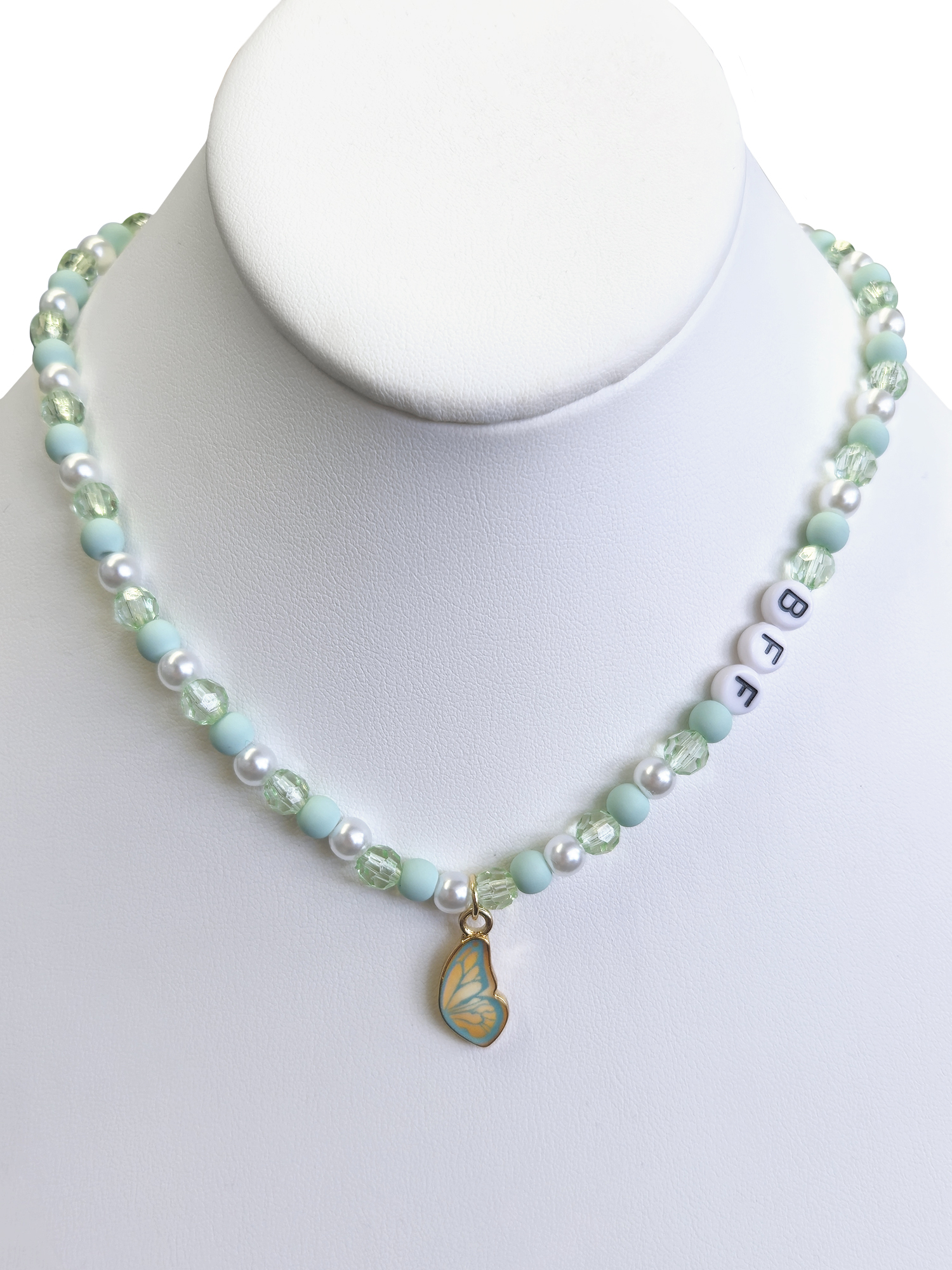 Wonder Nation Tear-One-Share-One Butterfly Icon Neckalce for Kids, Girls, 2 Pieces
