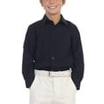 thumbnail image 2 of Boy's Classic Fit Long Sleeve Casual Button Down Toddler Kids Dress Shirt (Black, 8), 2 of 3