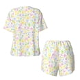 thumbnail image 5 of Lsque Colorful Dandelion Women's Short-Sleeved Pajama Set - 2 Piece Soft and Lightweight Sleepwear Set-3X-Large, 5 of 9