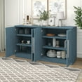thumbnail image 3 of Tcbosik 60.1" Large Buffet Sideboard with 4 Doors, Kitchen Cupboard with Adjustable Shelves, Coffee Bar Cabinet, Storage Cabinet for Dining Room, Living Room, Antique Blue, 3 of 9