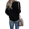 thumbnail image 3 of Women Sweaters Heart Front Crew Neck Long Sleeve Knitted Pullover Sweater, 3 of 7