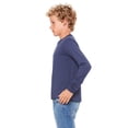 thumbnail image 3 of The Bella + Canvas Youth Jersey Long Sleeve T-Shirt - NAVY - L, 3 of 4