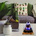 thumbnail image 3 of Orgone Coloré Pyramide Résine Cristal Pyramide Guérison Cristal Énergie pour Protection Ornement Spirituel de Bureau, 3 of 7