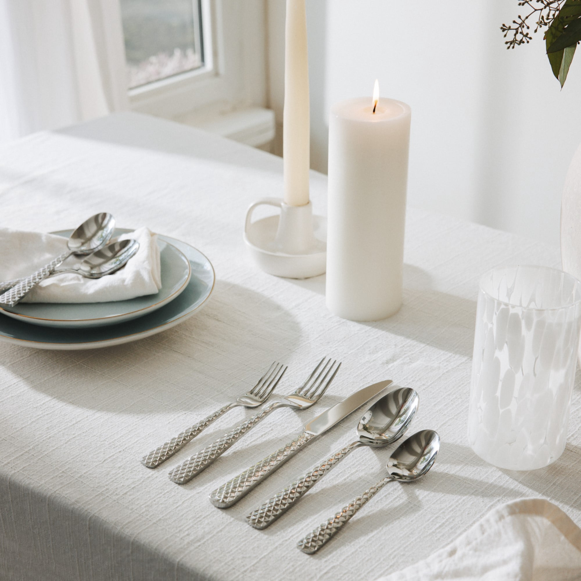 (3 pack) Thyme & Table Medallion 20-Piece Stainless Steel Flatware Set, Service for 4