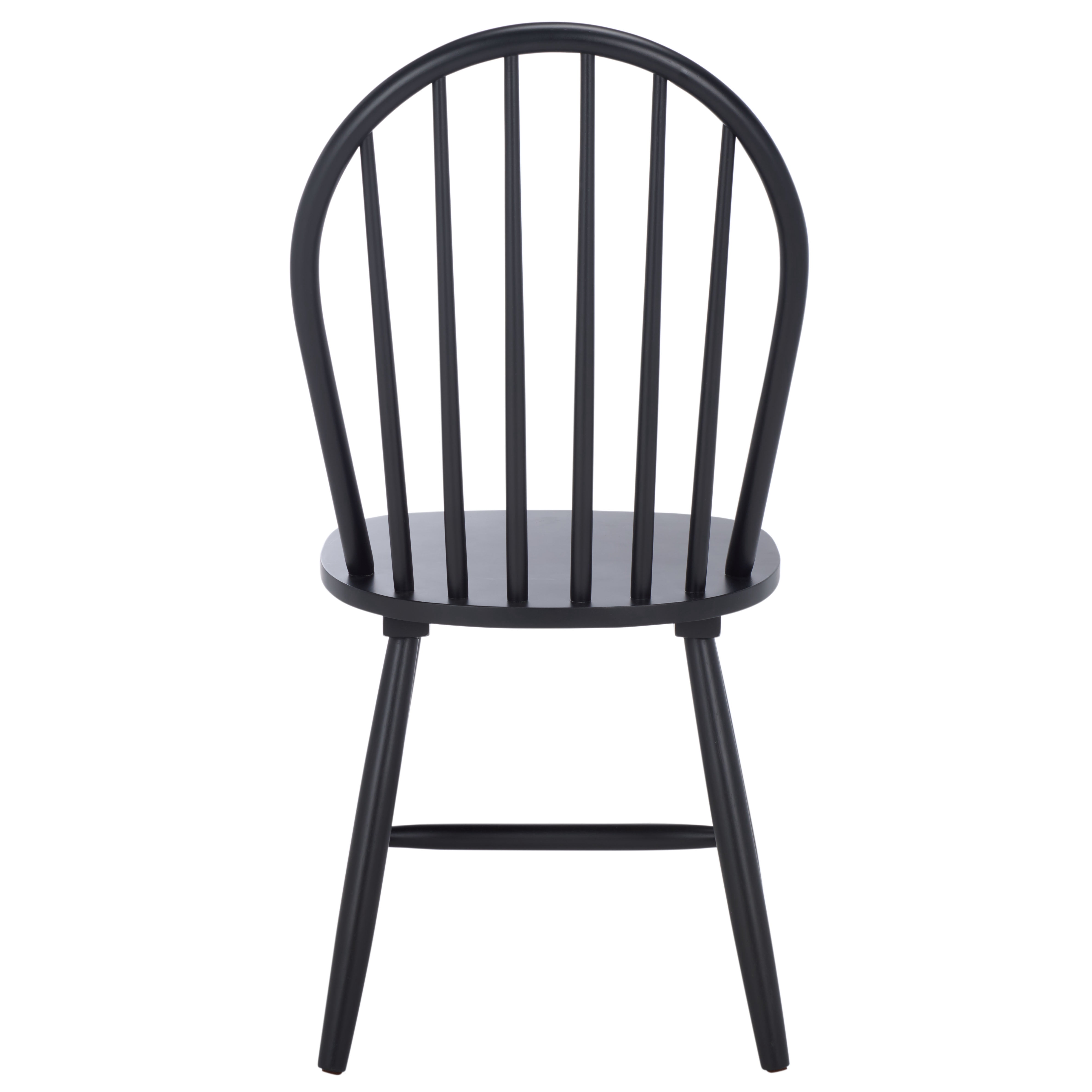 Safavieh Omaha Modern Wood Dining Side Chairs, Black (Set of 2)