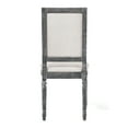 thumbnail image 4 of Nmkwnr Pakc of 2 Dining Chair with Wood Frame, Linen Upholstered Seat Side Chair for Living Room, Dining Room, Cream White+Gray, 4 of 6