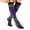 503_Purple, variant on Carnival Compression Socks for Women Cropper Support Opaque Soft Closed Toe Winter Fashion Hiking Thigh High Stockings Black
