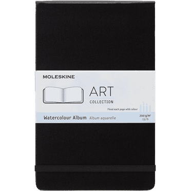 Moleskine Art Watercolor Album, Hard Cover, Large (5" x 8.25"), Plain, Black